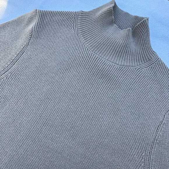 Zara Cowl Neck Short Sleeve Sweater Tee Shirt Mid Length Classy - M - Picture 3 of 4